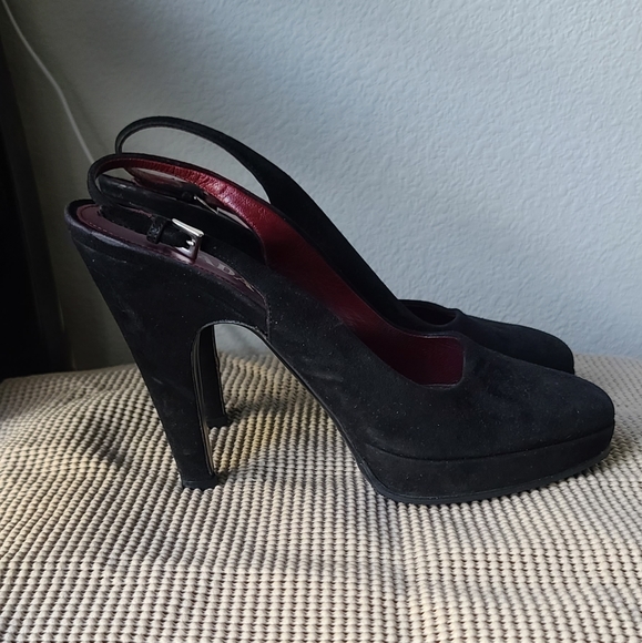Prada Black Suede Shoes - Picture 1 of 8